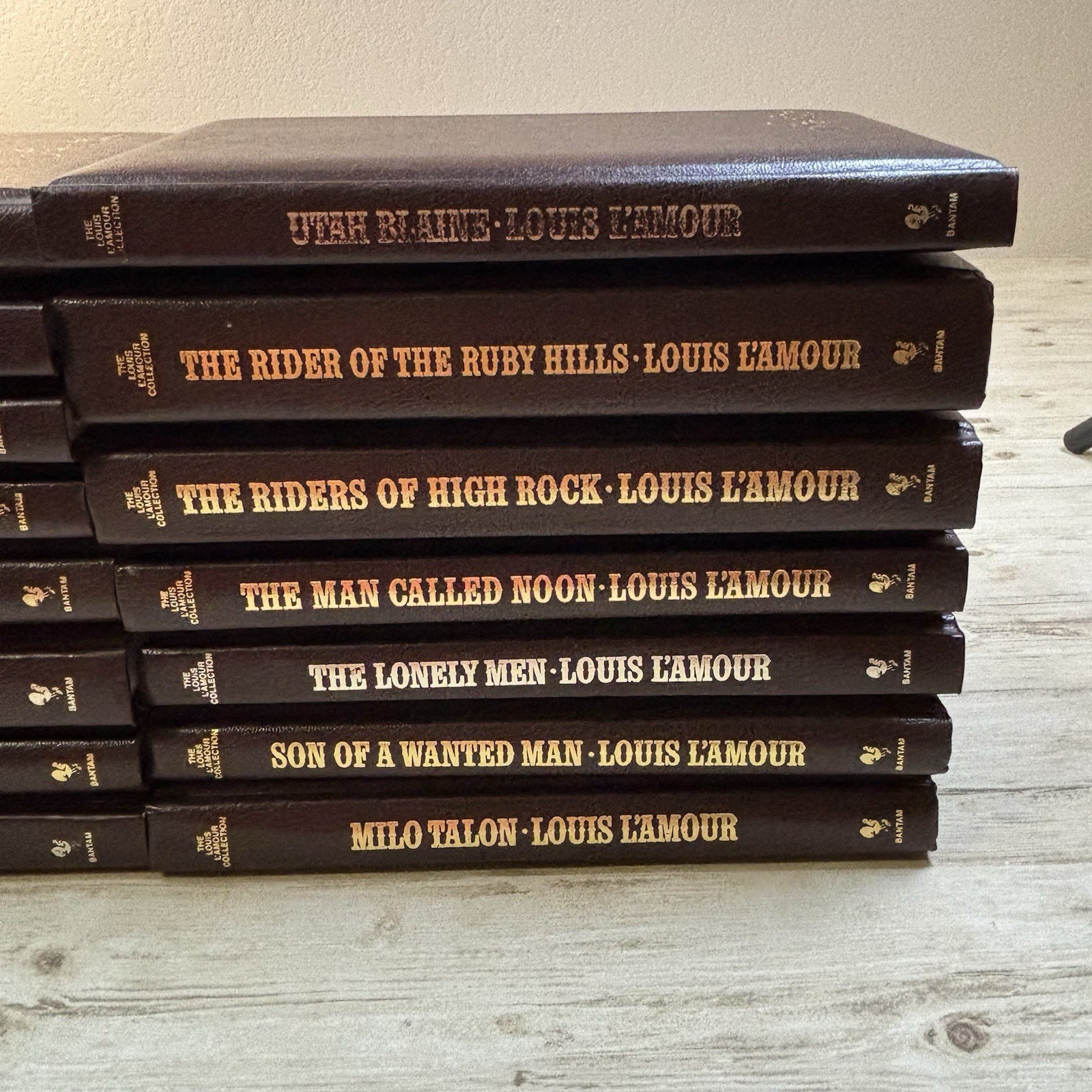 Louis L’Amour 15 Book Lot Leatherette Hardcover Gunfighter Western Collection