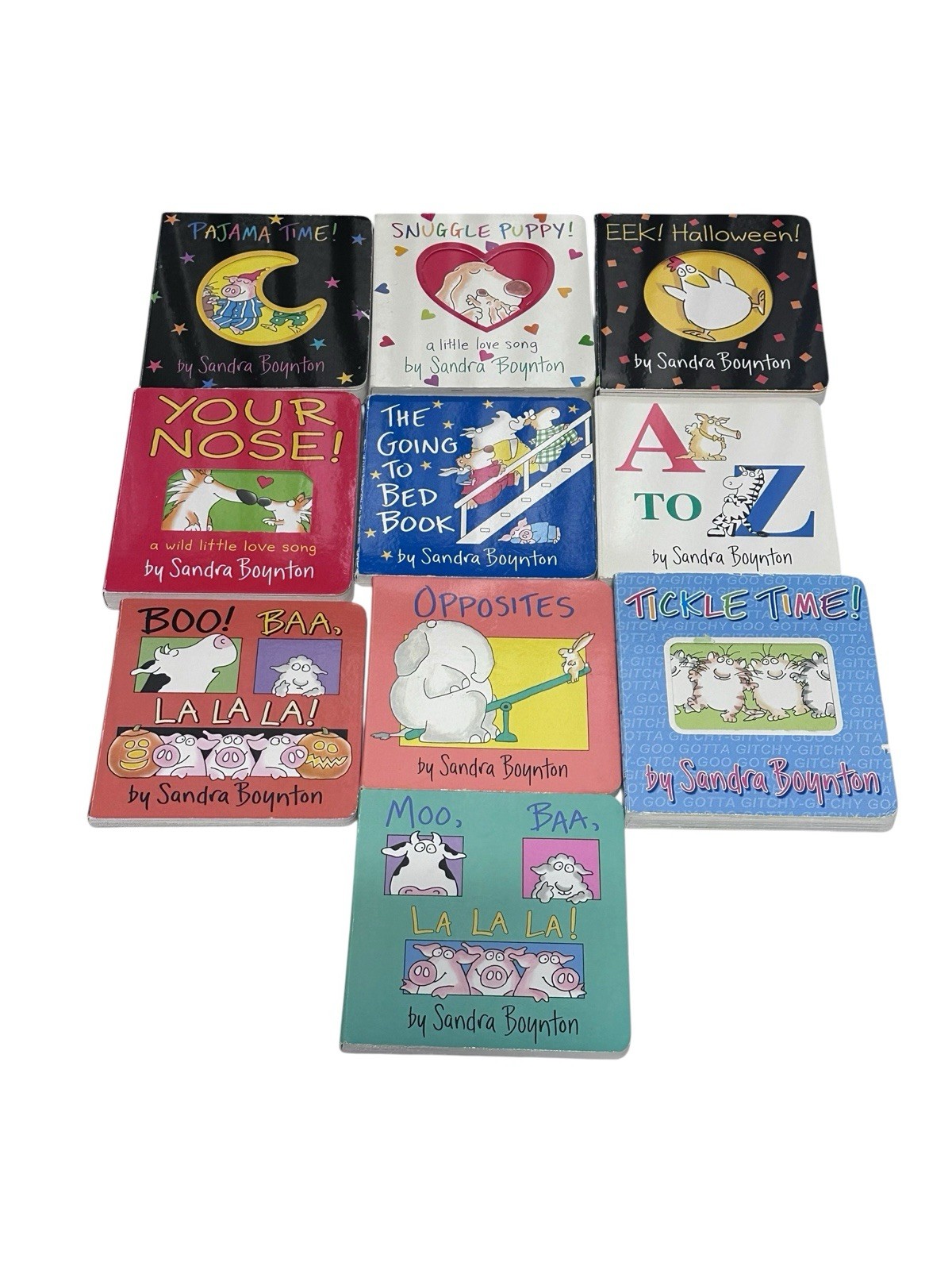 Lot 10 Baby Board Books by SANDRA BOYNTON Moo Baa La Snuggle Puppy Tickle Time
