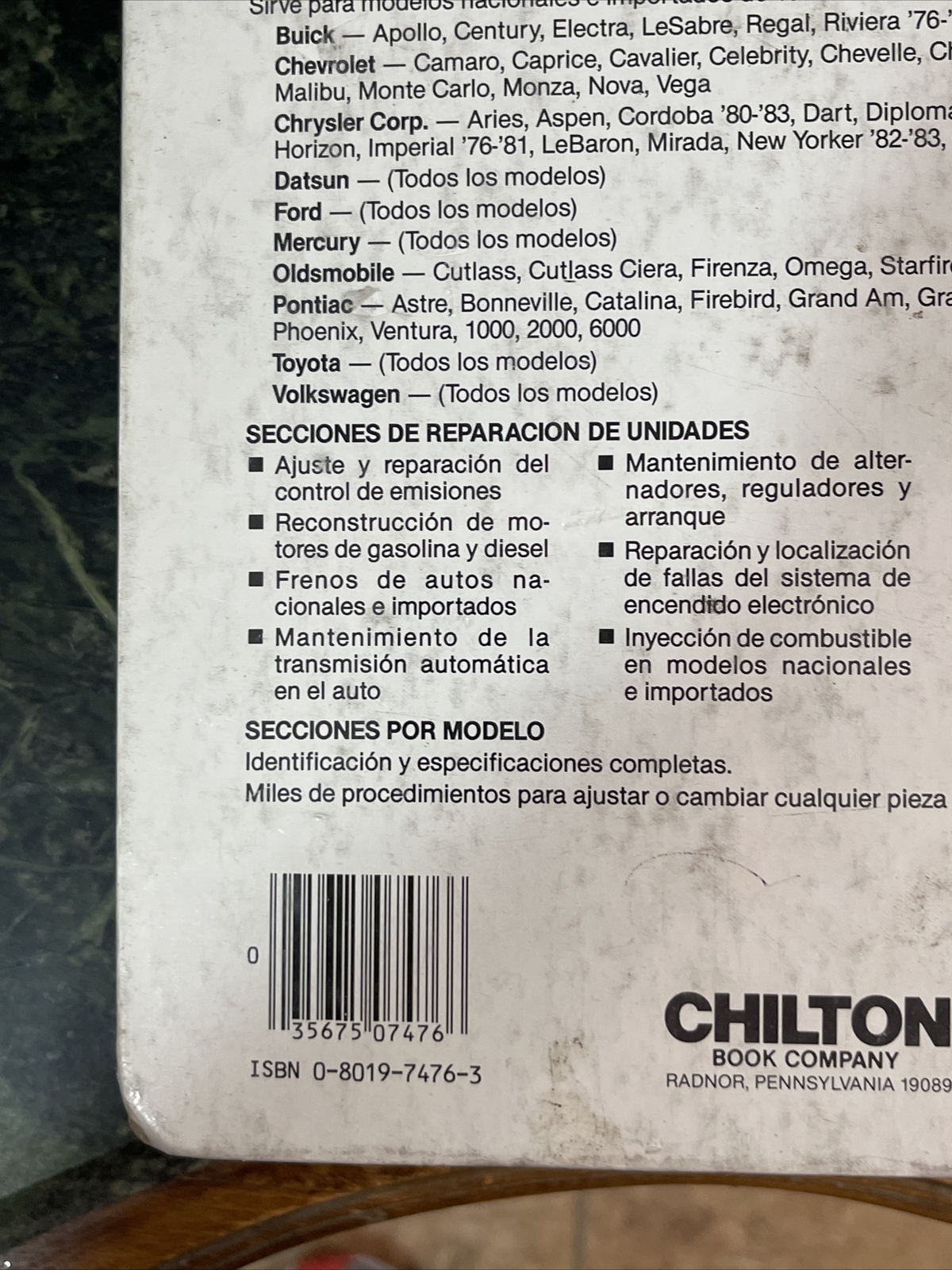 Chilton&rsquo;s Spanish-Language Auto Repair Manual 1976-83 (Chilton&rsquo;s Spanish-Langu..