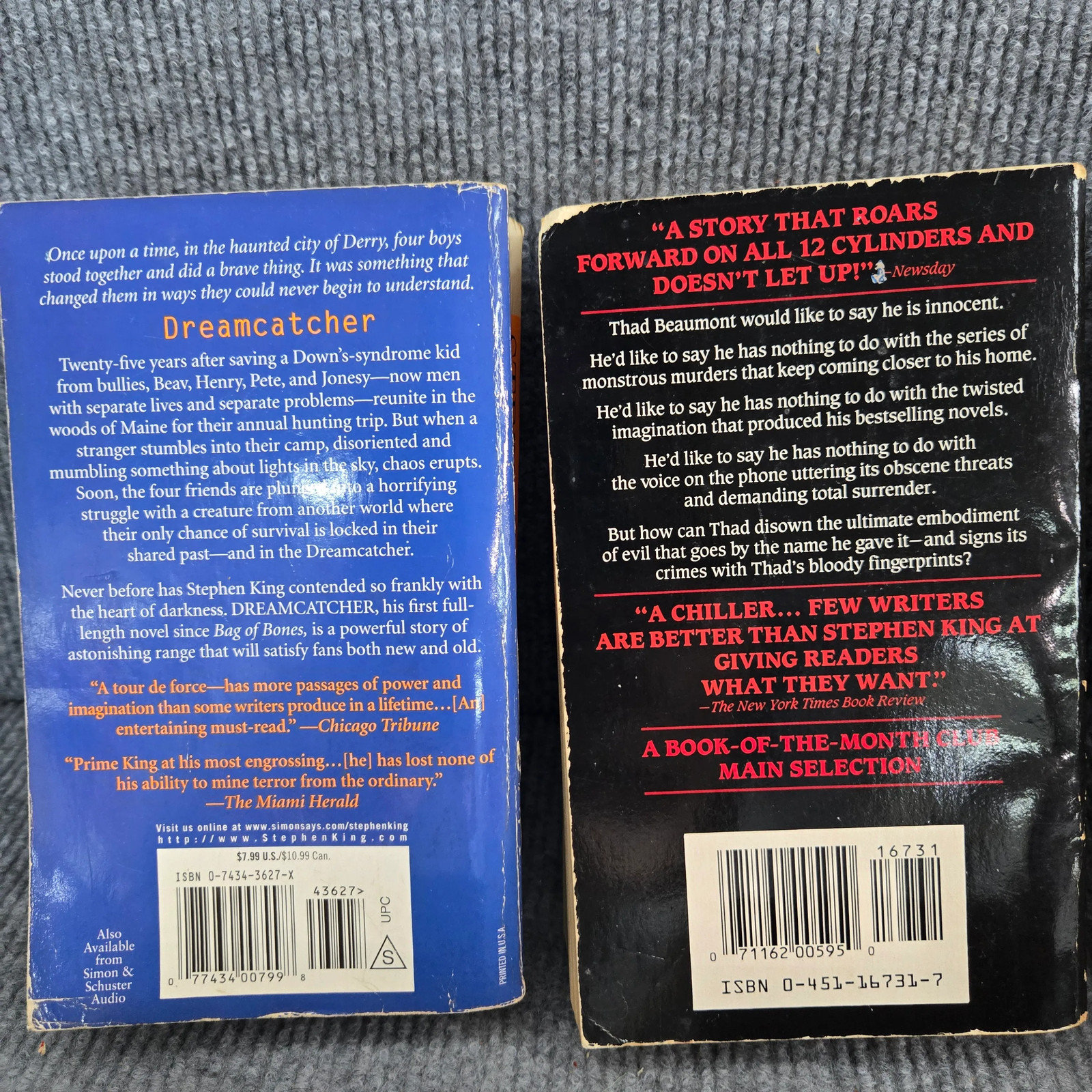 Stephen King Mixed Novels Lot 5 Books Dreamcatcher Dark Half Tommyknockers