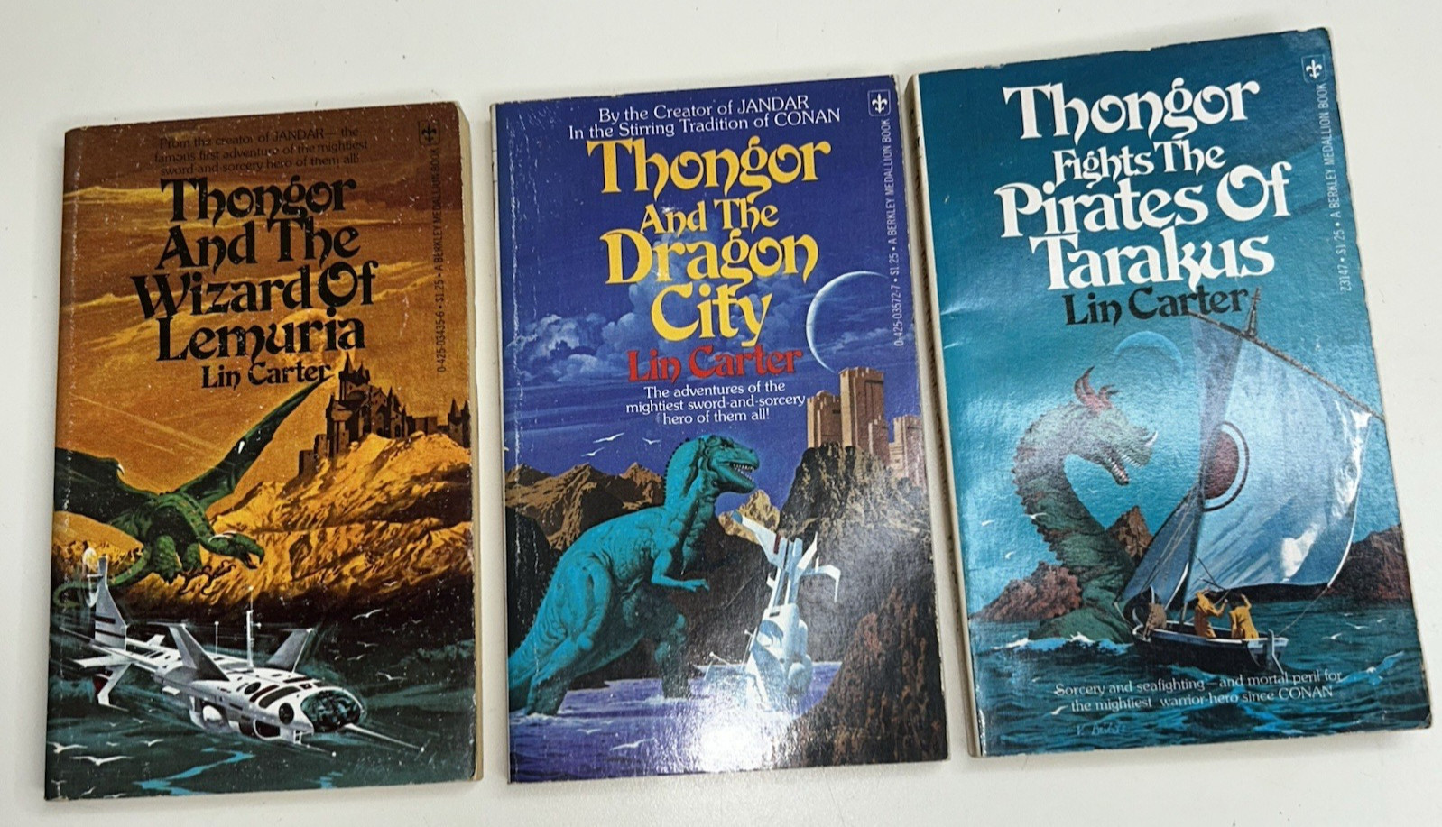 Lot of 11 Lin Carter PB Books VTG Zanthodon Thongor World&rsquo;s End 1980s
