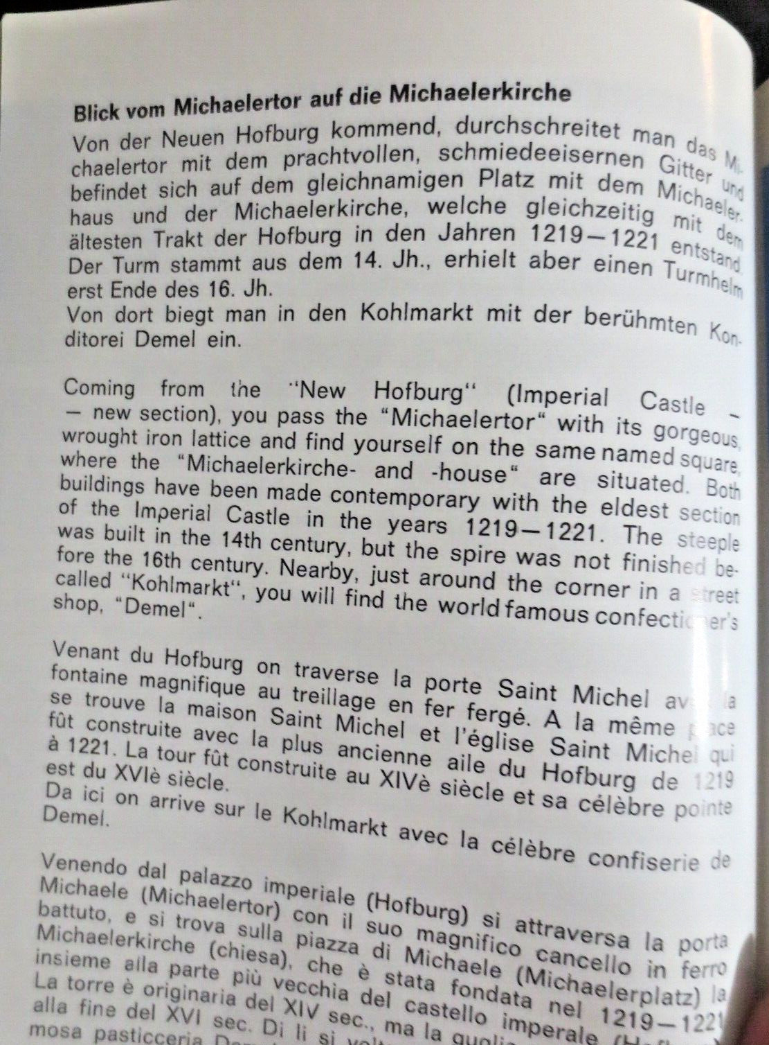 Guide of Vienna with Map Paperback Book 78 Pages 7 X 4.5 inches