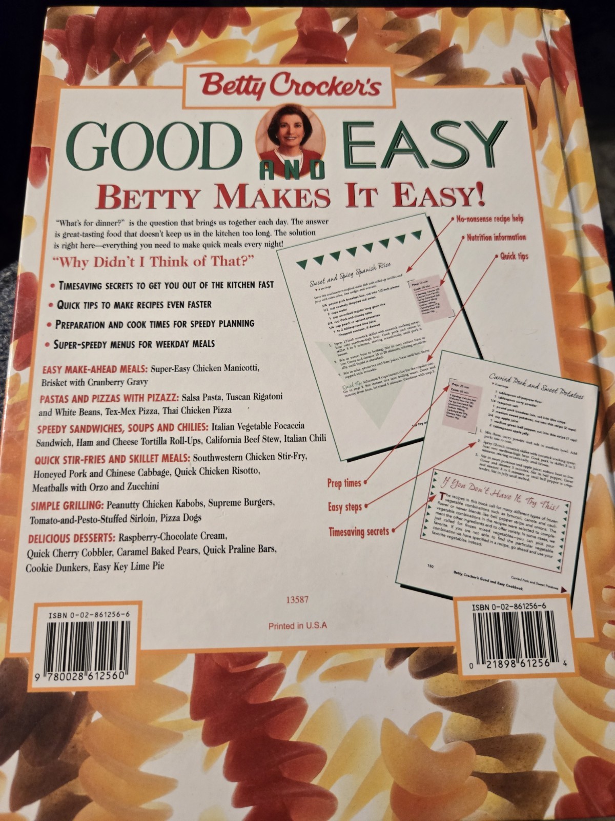 Vintage 1996 BETTY CROCKER&rsquo;S GOOD & EASY COOKBOOK Hardcover 432 pages