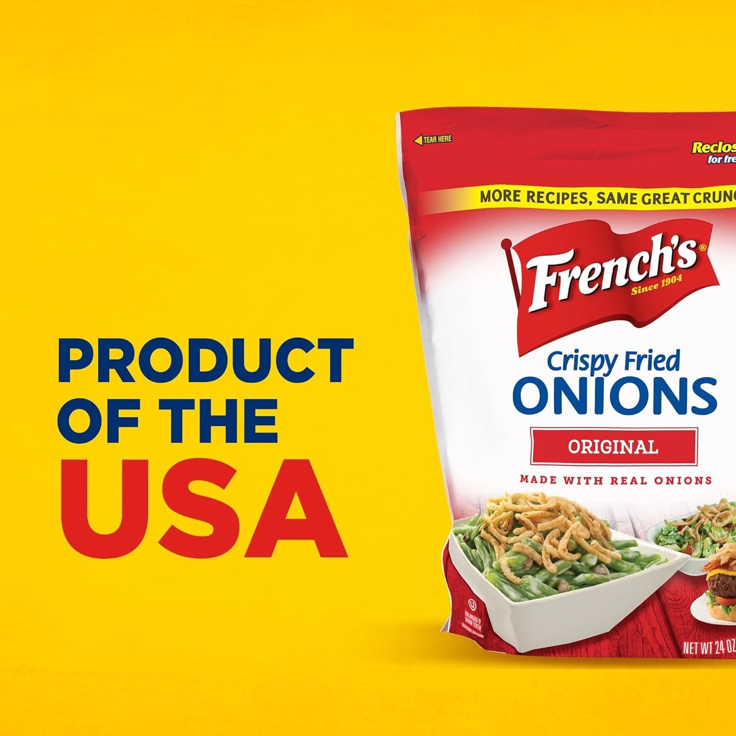 French&rsquo;s Crispy Onions – 24 oz Bag for Green Bean Casseroles^-