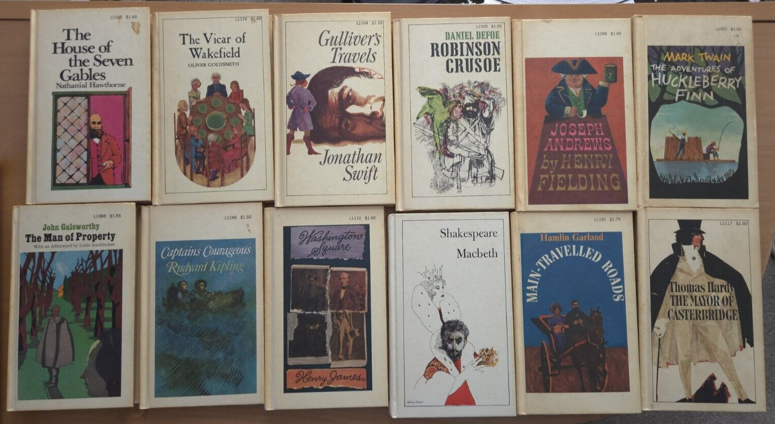 Lot of 12 Classics (printed in the early &rsquo;60s) Hardback — SEE DESCRIPTION!