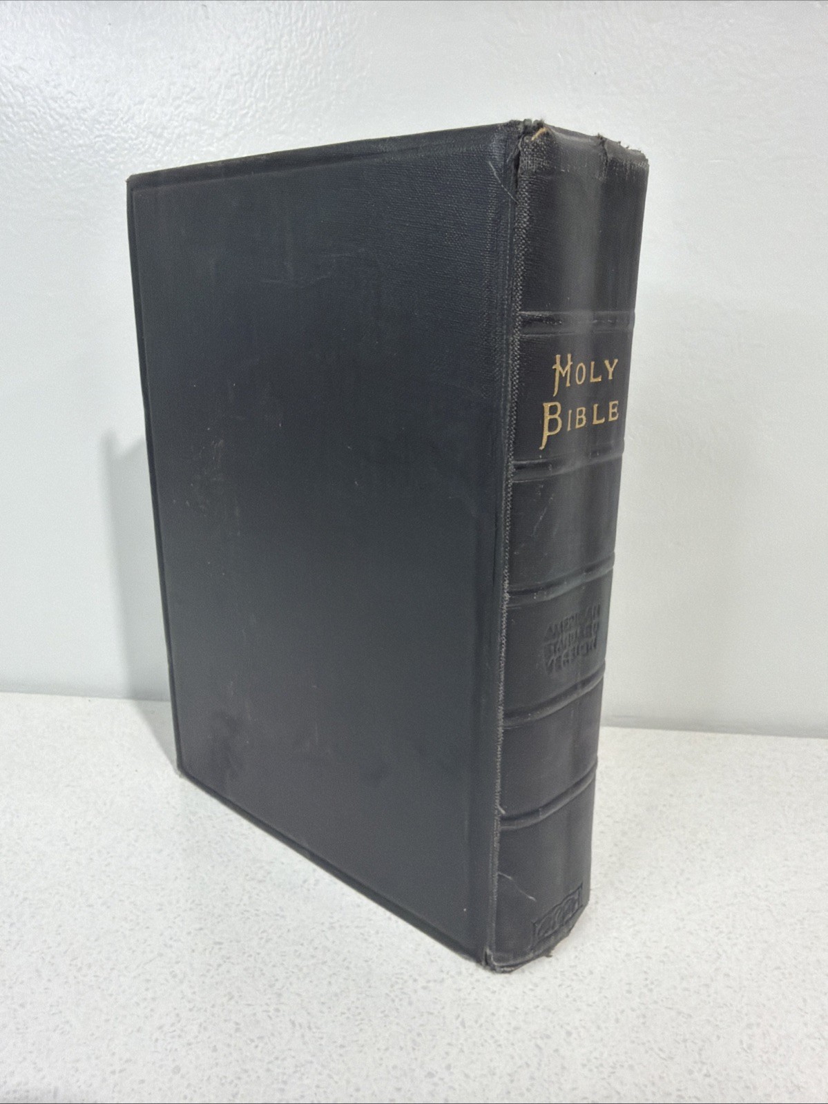 Antique Thomas Nelson & Sons Holy Bible Standard American Edition 1901 Black 7in