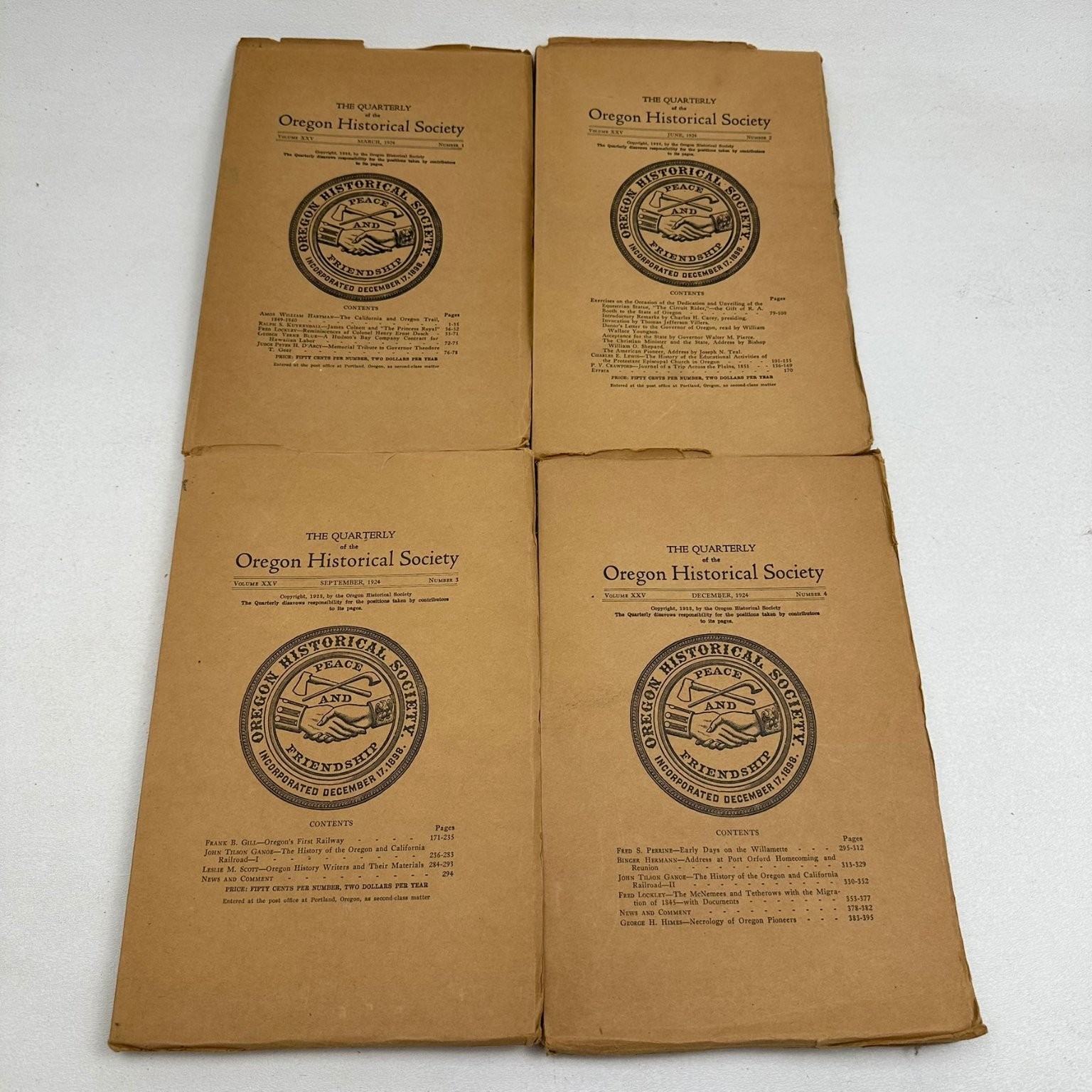 Oregon Historical Society Quarterly 1917-1924 PNW History Journals 32 Volumes
