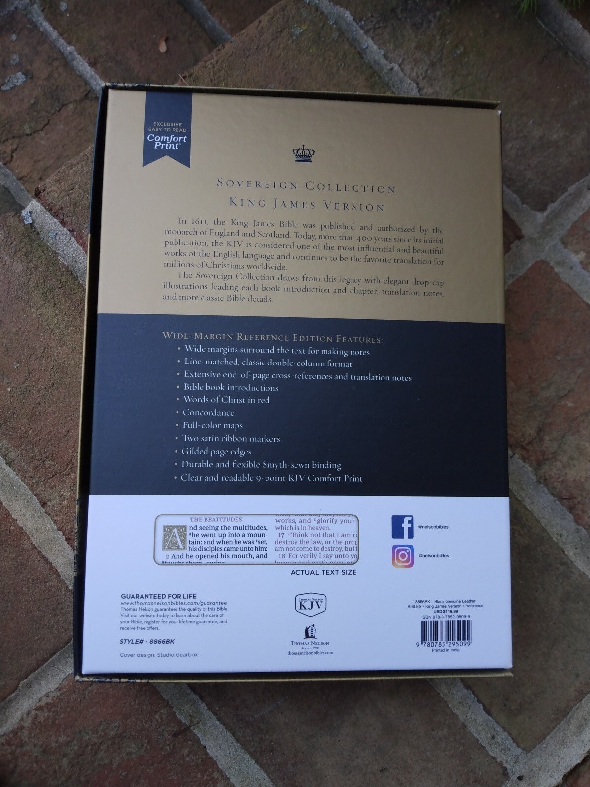 Kjv, Wide-Margin Reference Bible, Sovereign Collection, Genuine Leather, Black,