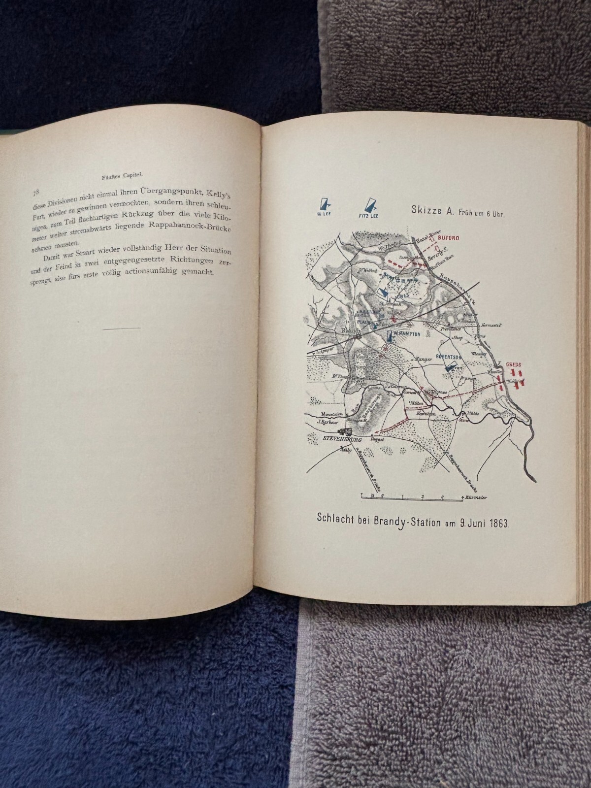 Great Cavalry Battle of Brandy Station by Von Borcke / J. Scheibert…1893 Copy