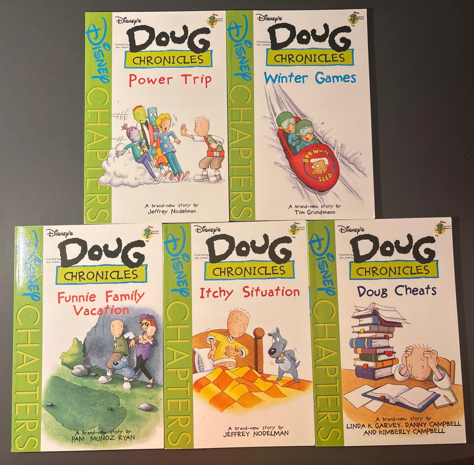 Disney&rsquo;s Doug Chronicles 1990s Lot of 5, Books 5, 8, 10, 11 & 13