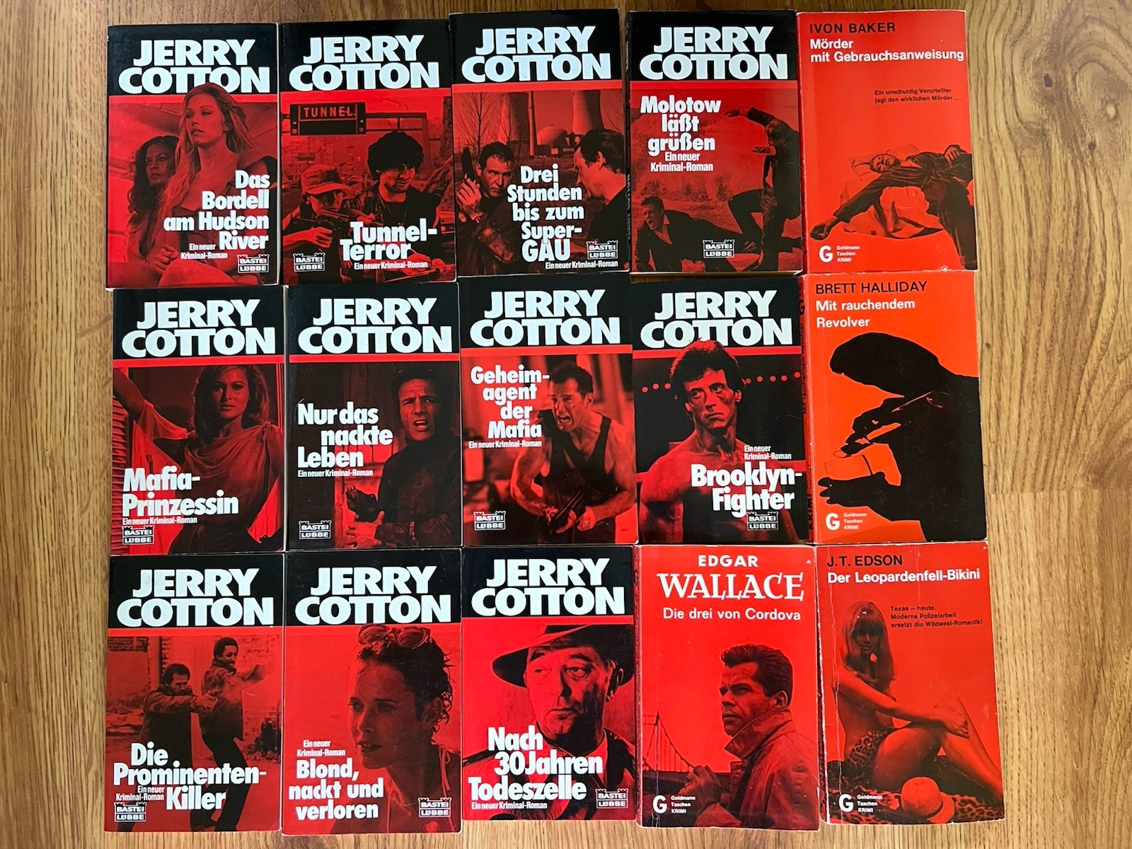 11 German Language Paperback Books JERRY COTTON G-MEN FBI Stories Plus 4 Add&rsquo;l