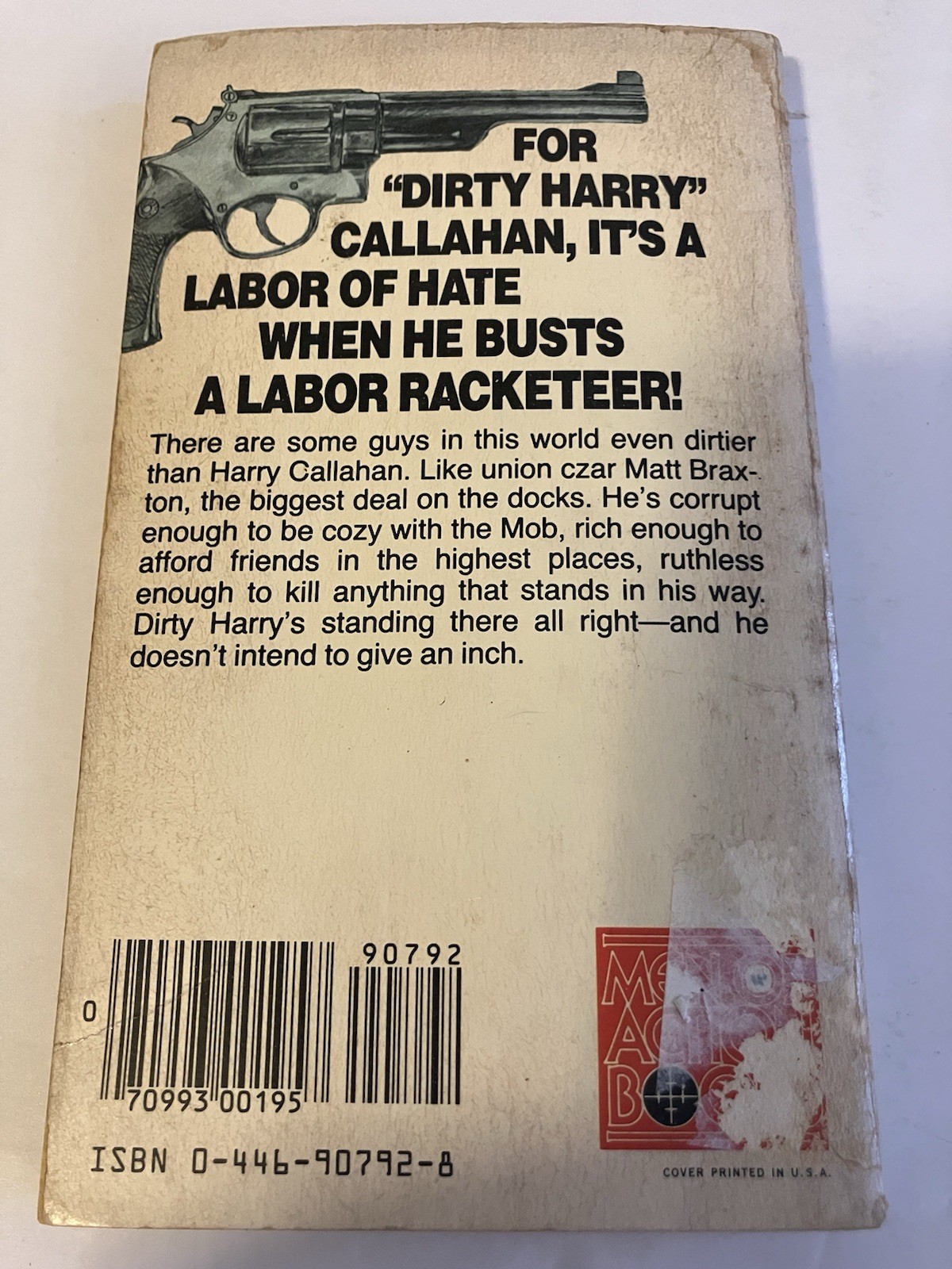 DIRTY HARRY DEATH ON THE DOCKS DANE HARTMAN 1981 PB 1ST WARNER MOVIE TIE-IN