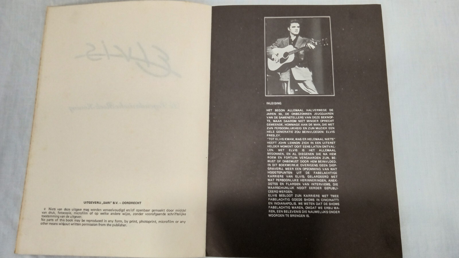 Elvis Presley Vintage 1980&prime; S DUTCH BOOK 64 pages