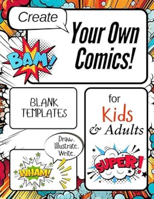 Limited Time Offer Debut! Blank Comic Book: Draw Your Own! 8.5×11&Prime; / 108 pages