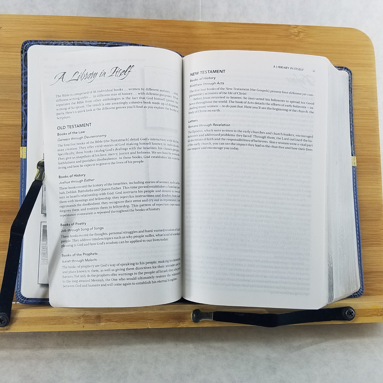 Women&rsquo;s Devotional Bible by Zondervan Staff (2012, Blue Leather, Special)