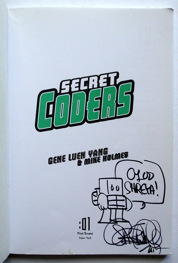 Secret Coders, SIGNED (INSCRIBED) by Gene Luen Yang