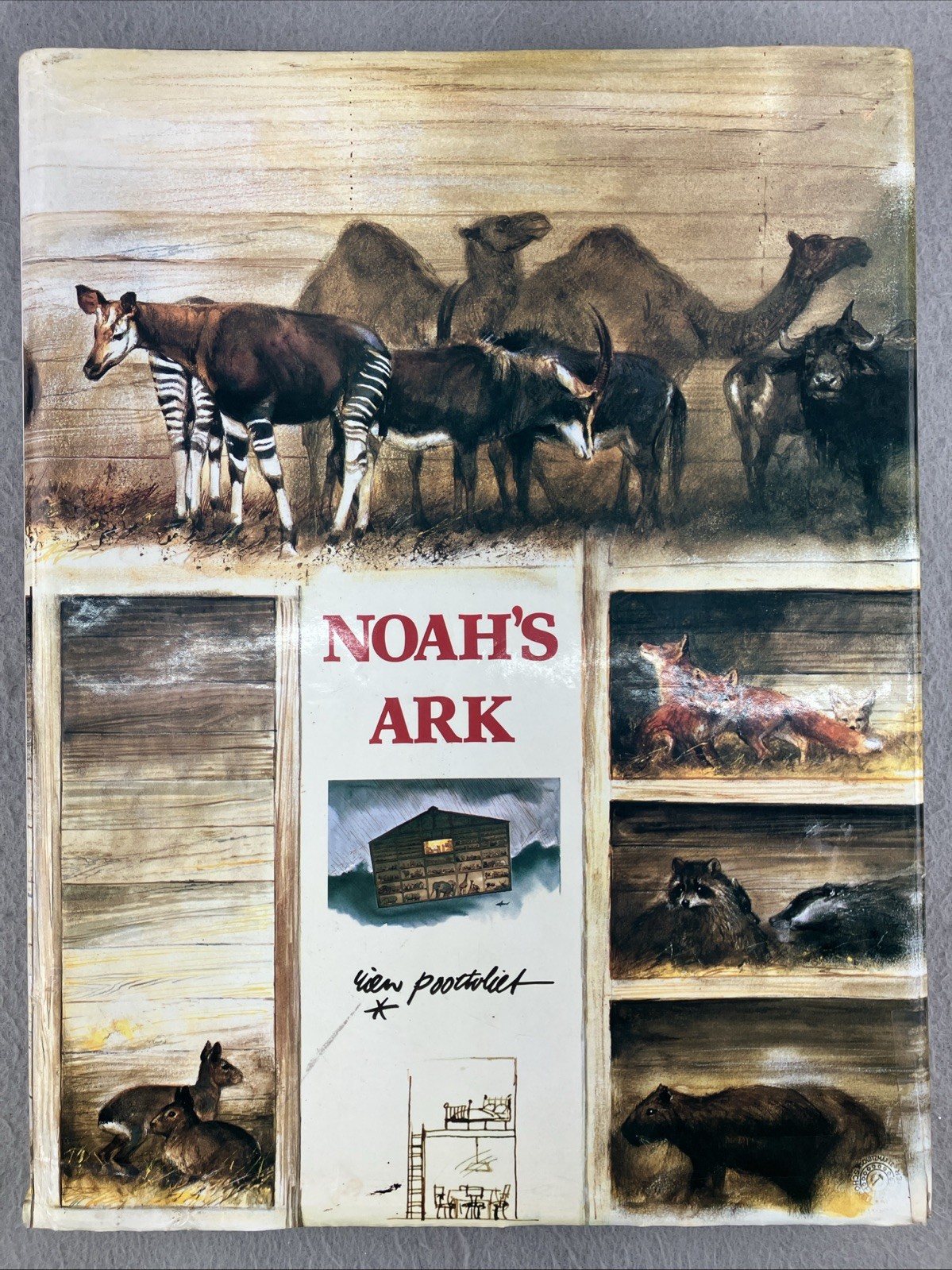NOAH&rsquo;S ARK English Edition by Rien Poortvliet Illustrated Oversized HC/DJ