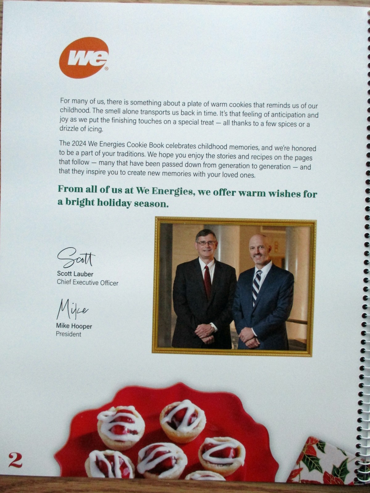 2024 WE ENERGIES CHRISTMAS COOKIE BOOK-CHILDHOOD MEMORIES-Wisconsin Electric Co.