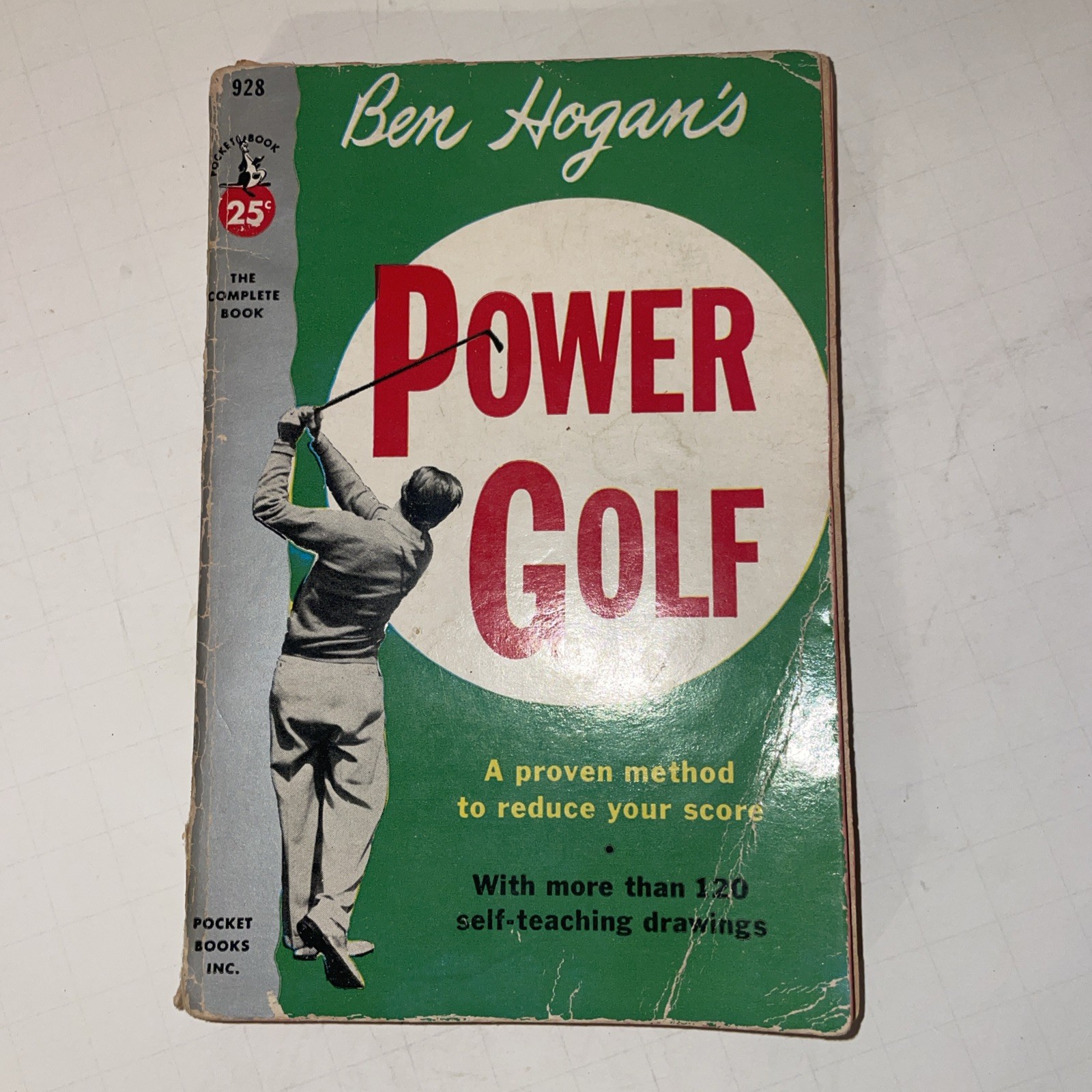 Ben Hogan&rsquo;s Power Golf Pocket Book 120 Self-Teaching Drawings – 6th Print 1957