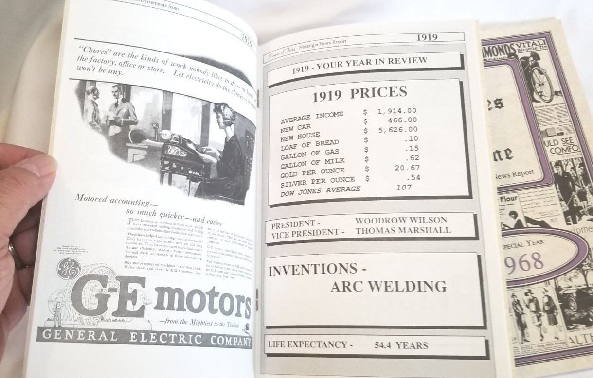 Lot Of 4 Pages Of Time Nostalgia News Report Pamphlet Booklets