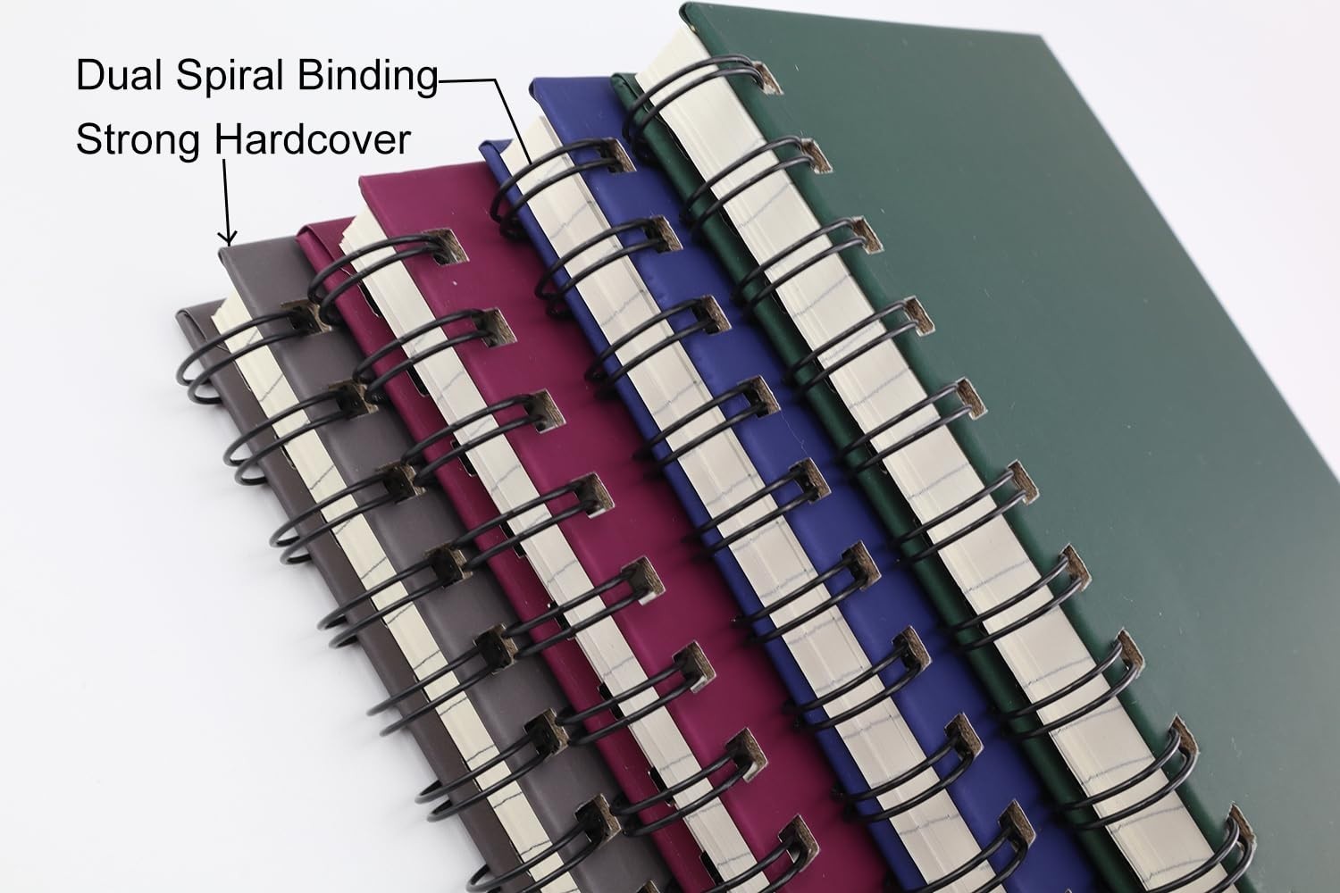 4 Pack A5 Spiral Notebooks – 160 Pages, Hardcover, College Ruled, 5.7&Prime; x 8.5&Prime;, A