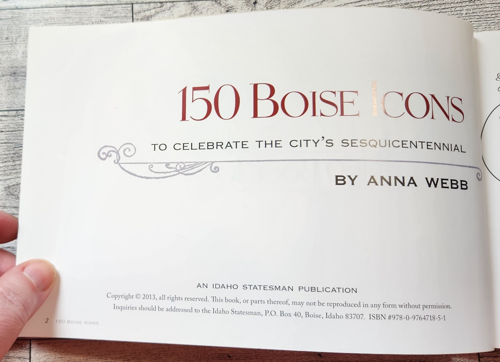150 Boise Icons to Celebrate the City&rsquo;s Sesquicentennial ~ Anna Webb ~ 2013
