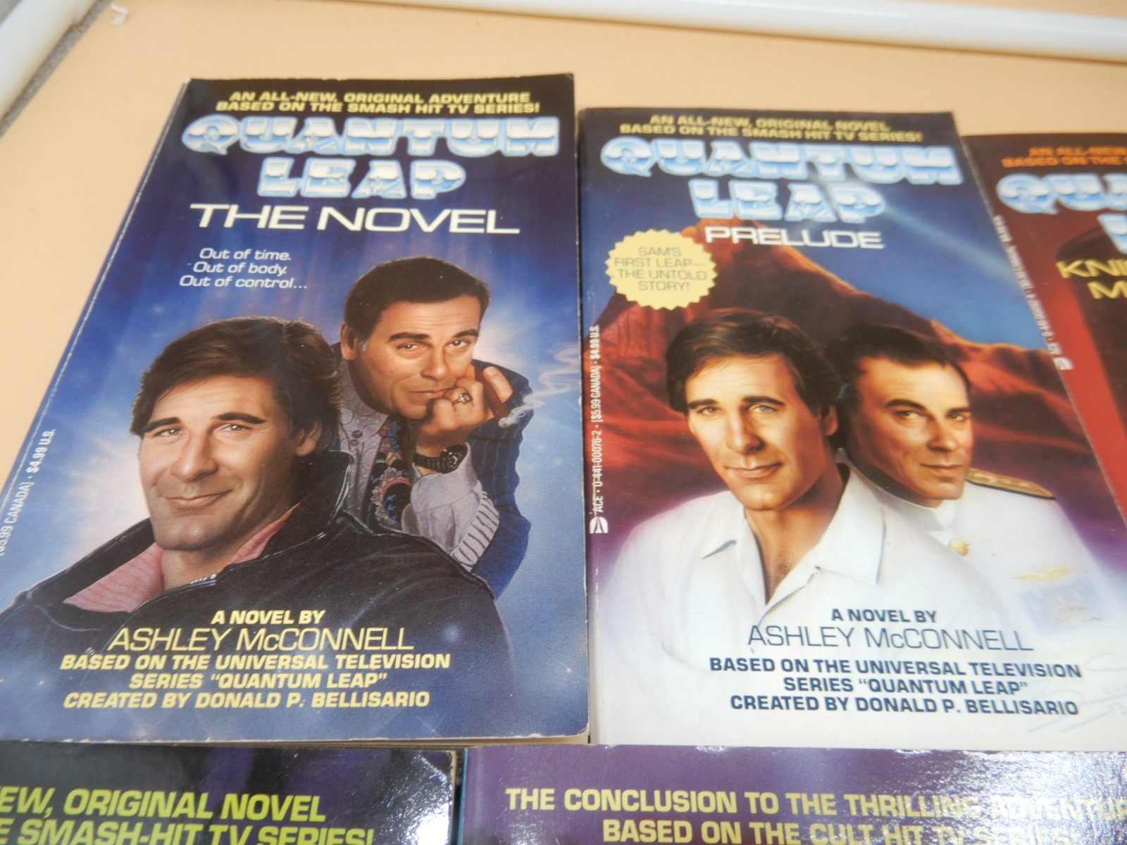 QUANTUM LEAP 8 pb book Lot 1990&rsquo;s TV Tie In 1st Print Novels Ashley McConnell