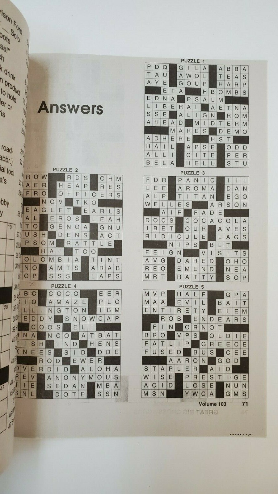 New 5 Large Print Great Big Crosswords Kappa Puzzle Books Vol#155-163 Fun Hobby