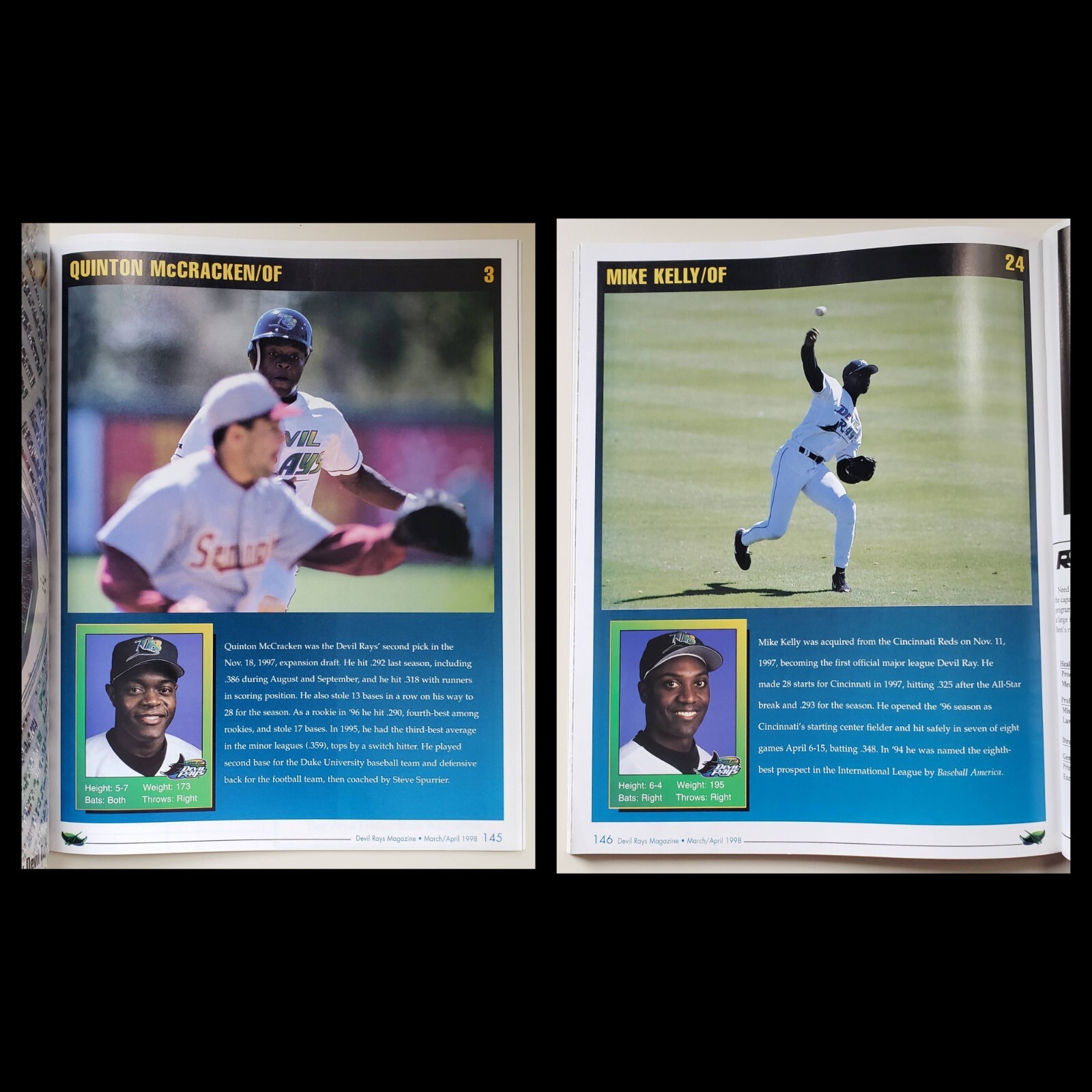 1998 Tampa Bay Devil Rays Bundle (Inaugural Program/Pocket Schedule/News) MLB