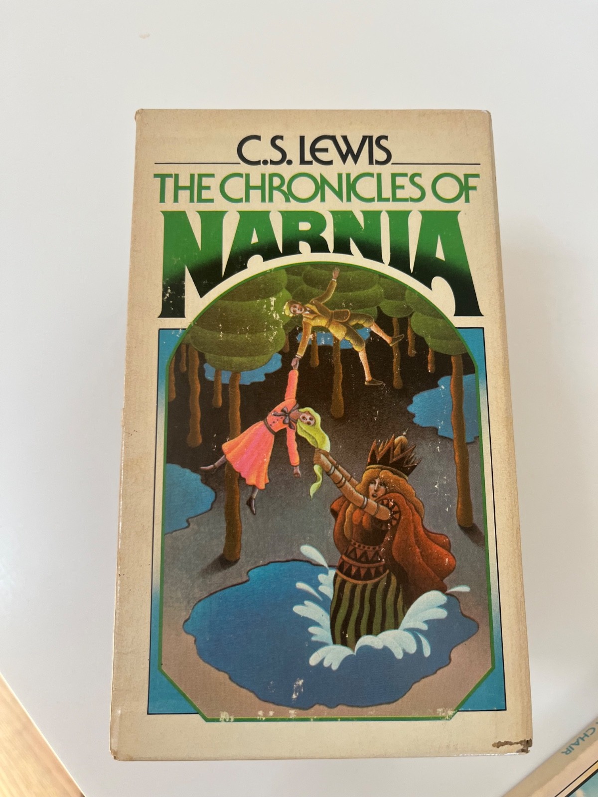 VINTAGE UNREAD 1970&rsquo;s Chronicles of Narnia Box Set 1-7 C.S. Lewis Pauline Baynes