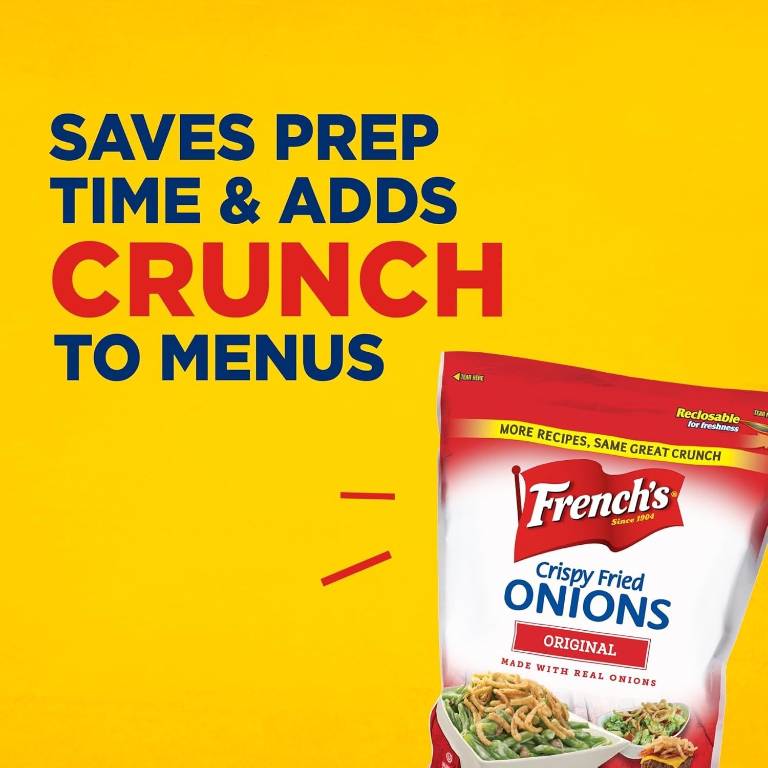 French&rsquo;s Crispy Onions – 24 oz Bag for Green Bean Casseroles^-
