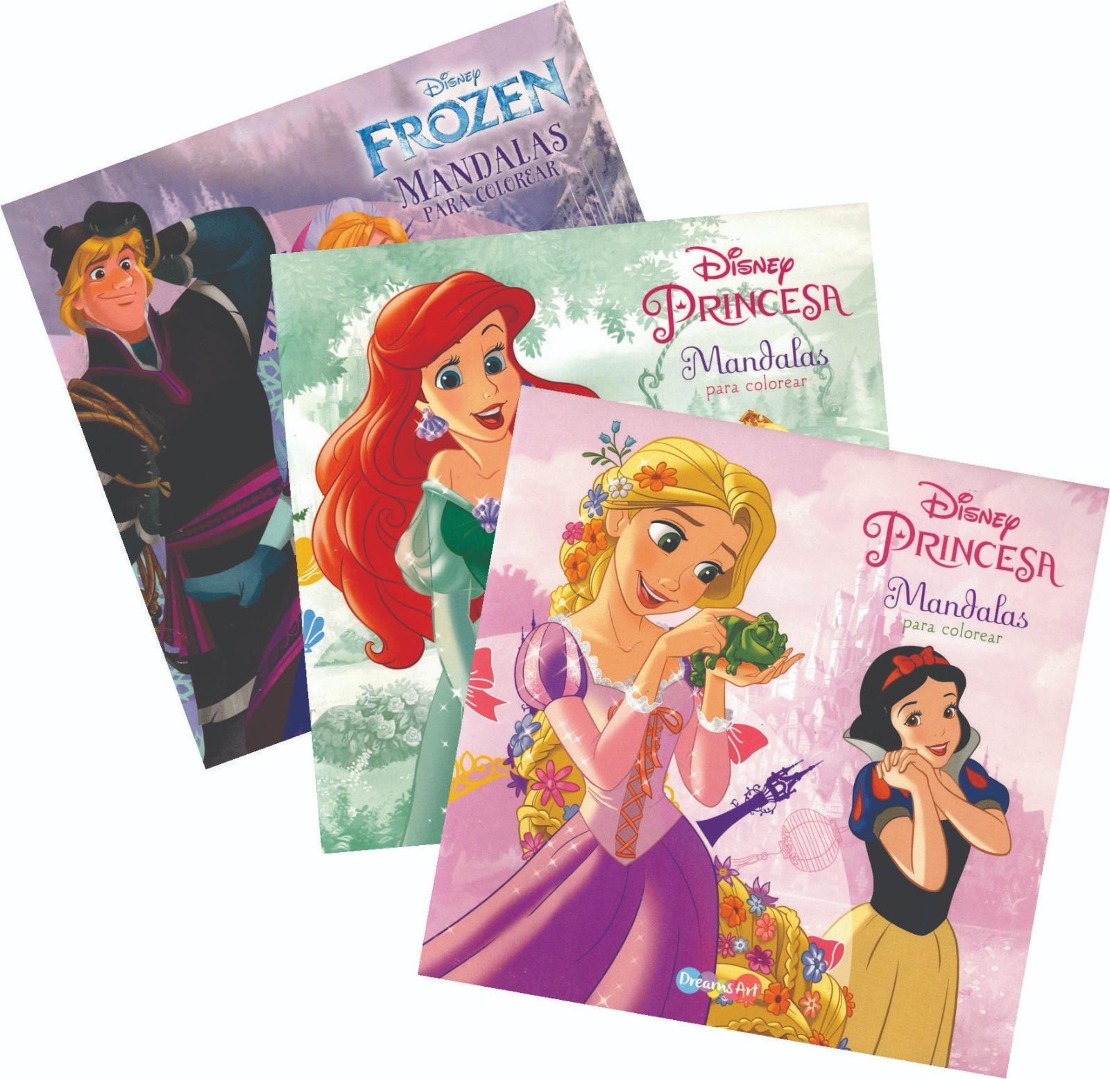 SET DE 3 LIBROS PARA COLOREAR MANDALAS « DISNEY PRINCESA ».