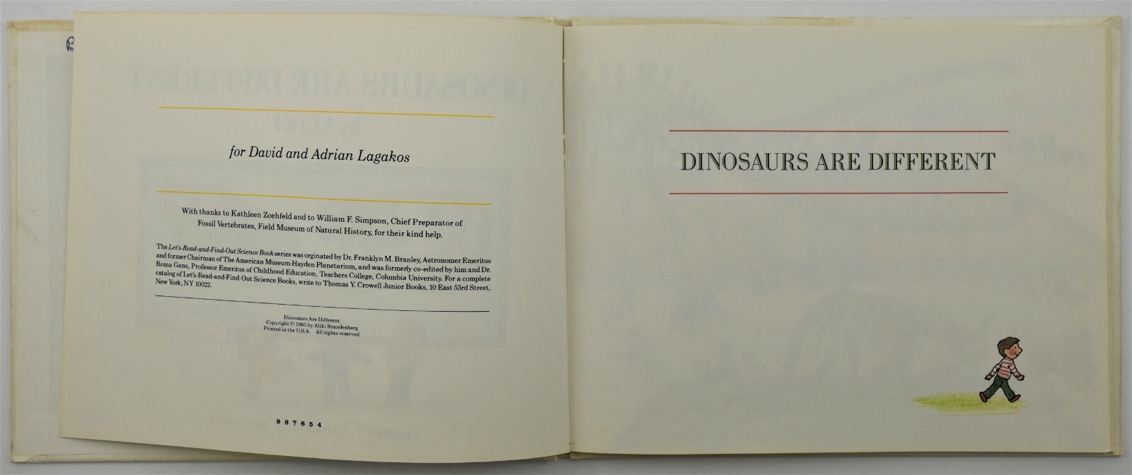Dinosaurs Are Different by Aliki ~ Lets read and find out Science Book