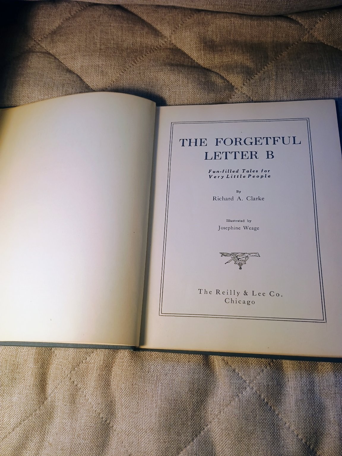 The Forgetful Letter B Richard A. Clarke 1922 Vintage Children&rsquo;s Illustrated