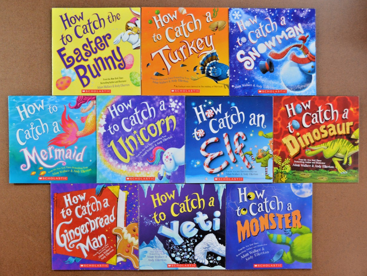 Lot of 10 How to Catch a… Picture Books by Adam Wallace & Andy Elkerton Elf W1