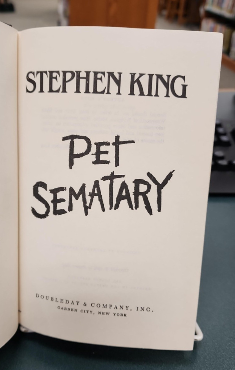 Pet Sematary by Stephen King Book Club Edition Hardcover Dust Jacket 1983