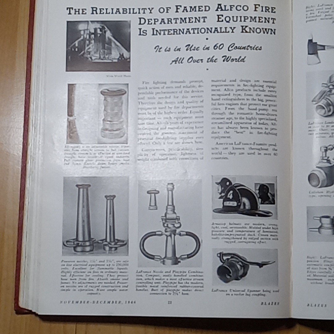 American La France Foamite Corporation 1946 Issues Bound + Ad Info