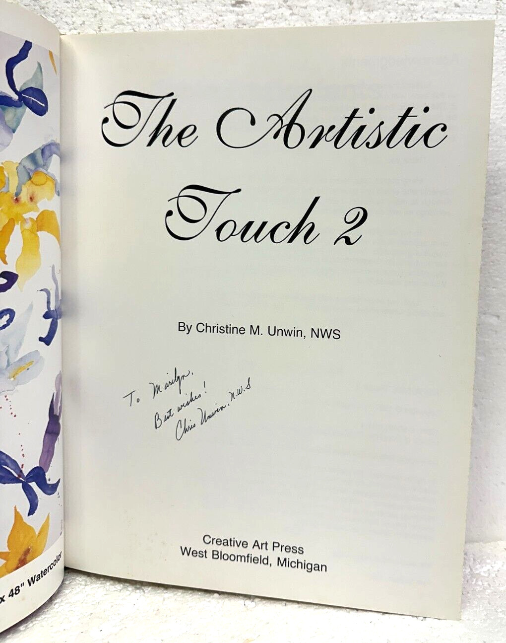 The Artistic Touch 2 by Christine M. Unwin 1997 HB/DJ *Signed by Author*