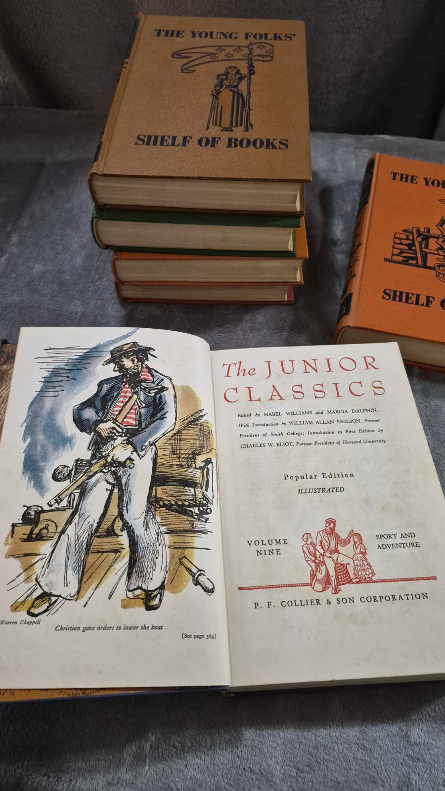 Collier&rsquo;s The Junior Classics: The Young Folks Shelf of Books Set 6 Hardback OBO