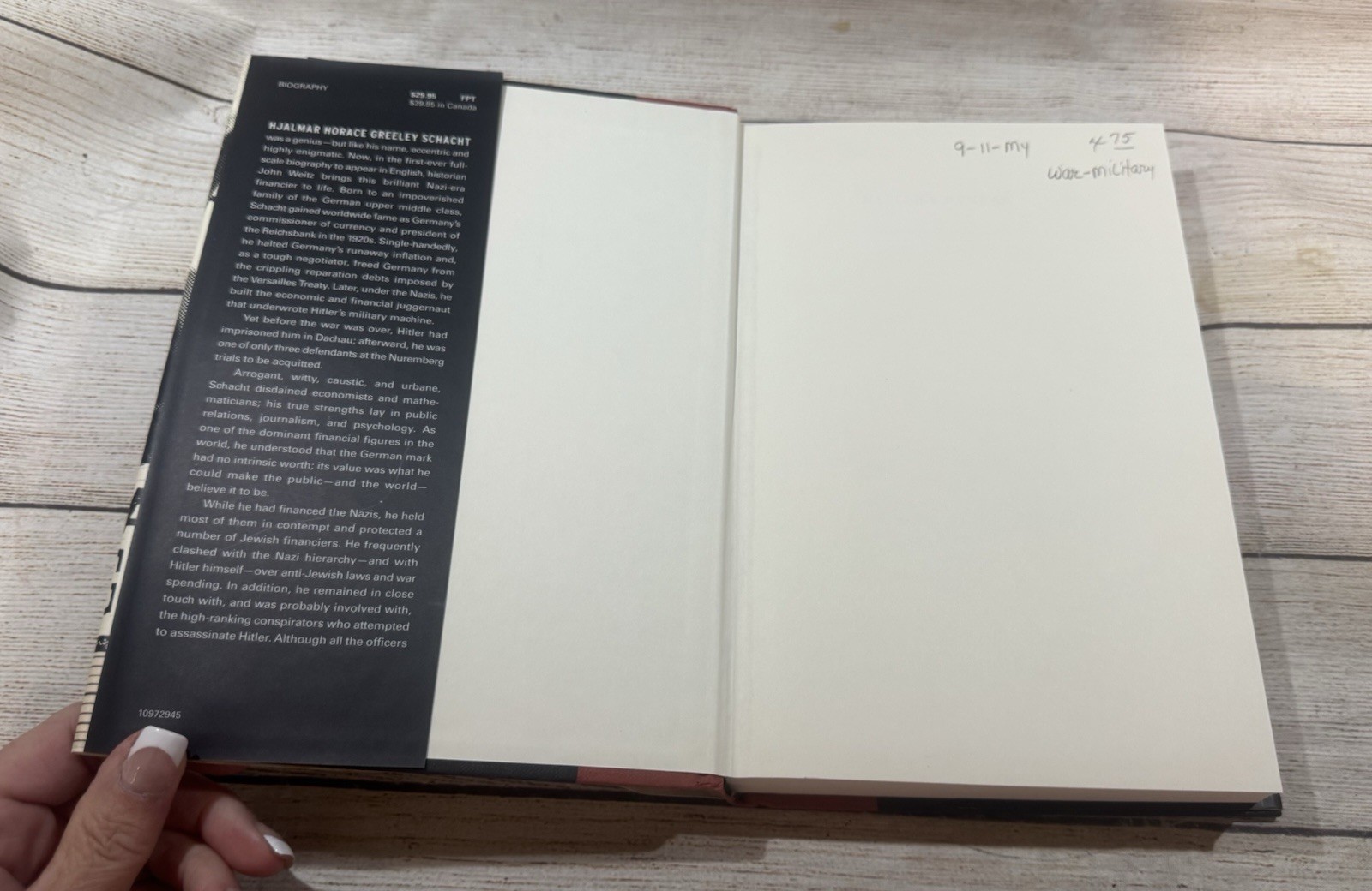 Hitler&rsquo;s Banker John Weitz Hjalmar Horace Greeley Schacht Hardcover EXCELLENT