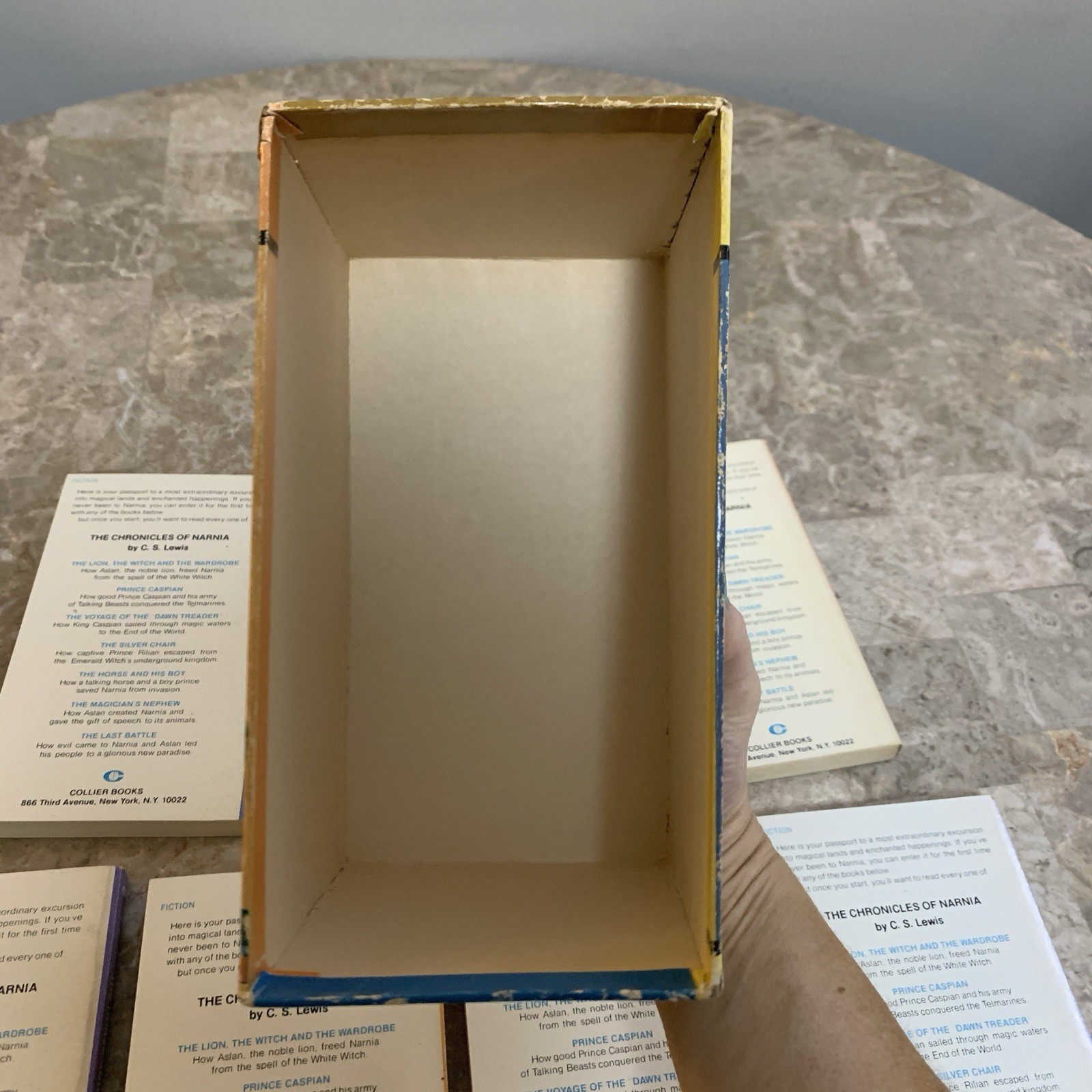 Chronicles of Narnia Box Set 1976 Collier Edition Books Vintage 7 PB Collection!