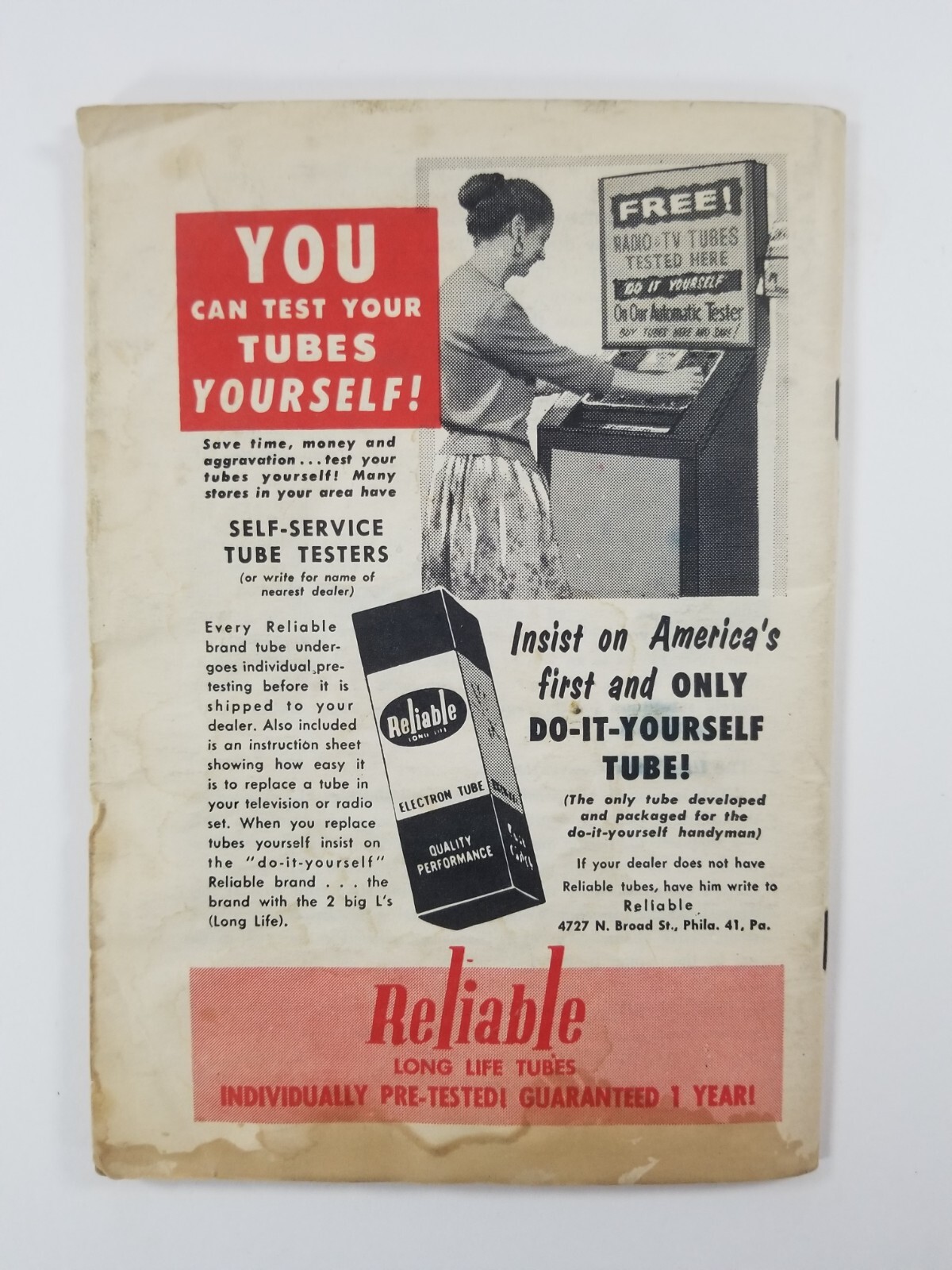 1950&rsquo;S GENERAL TELEVISION MANUAL (MISSING COVER)