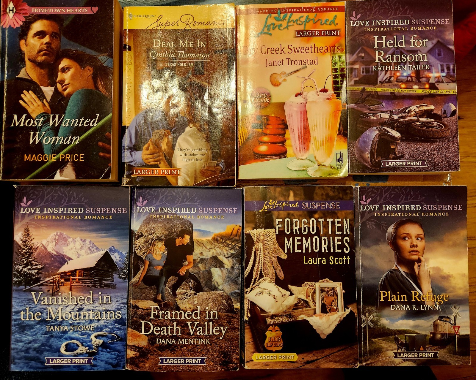 LOT OF 24 MIXED LOT Love Inspired Suspense Harlequin Larger Print SMOKE-FREE