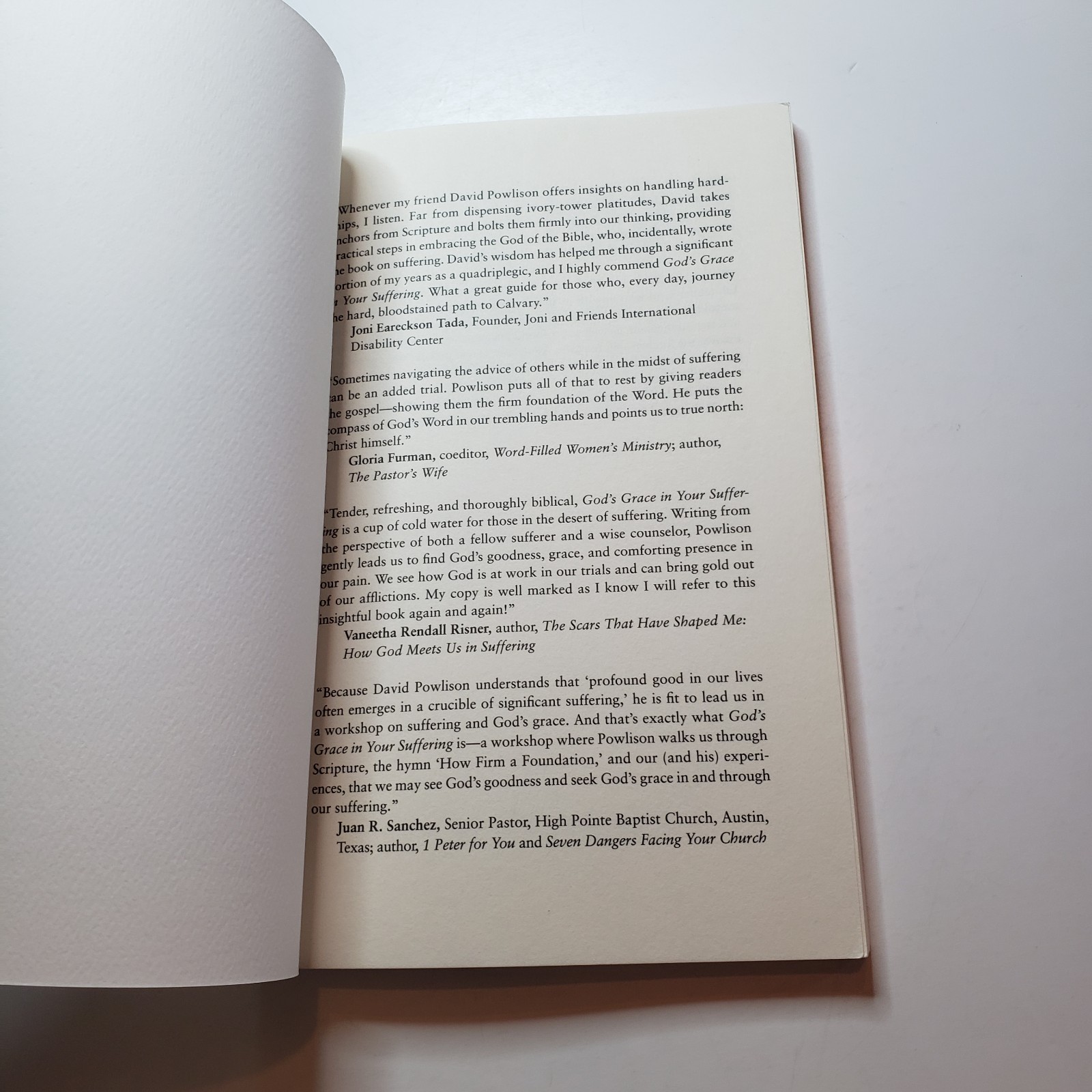 God&rsquo;s Grace In Your Suffering PB David Powlison Crossway Workbook Scripture Hard