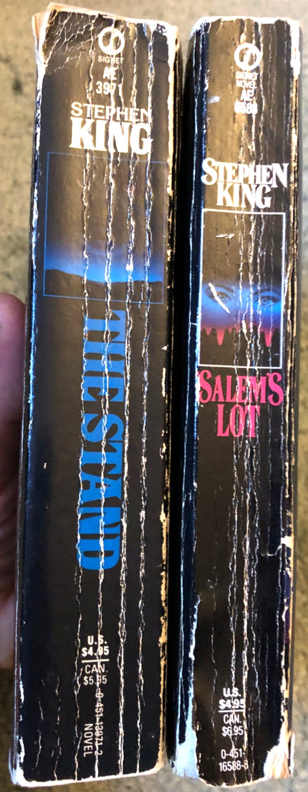 Stephen King books, Salem&rsquo;s Lot & The Stand, Signet paperbacks