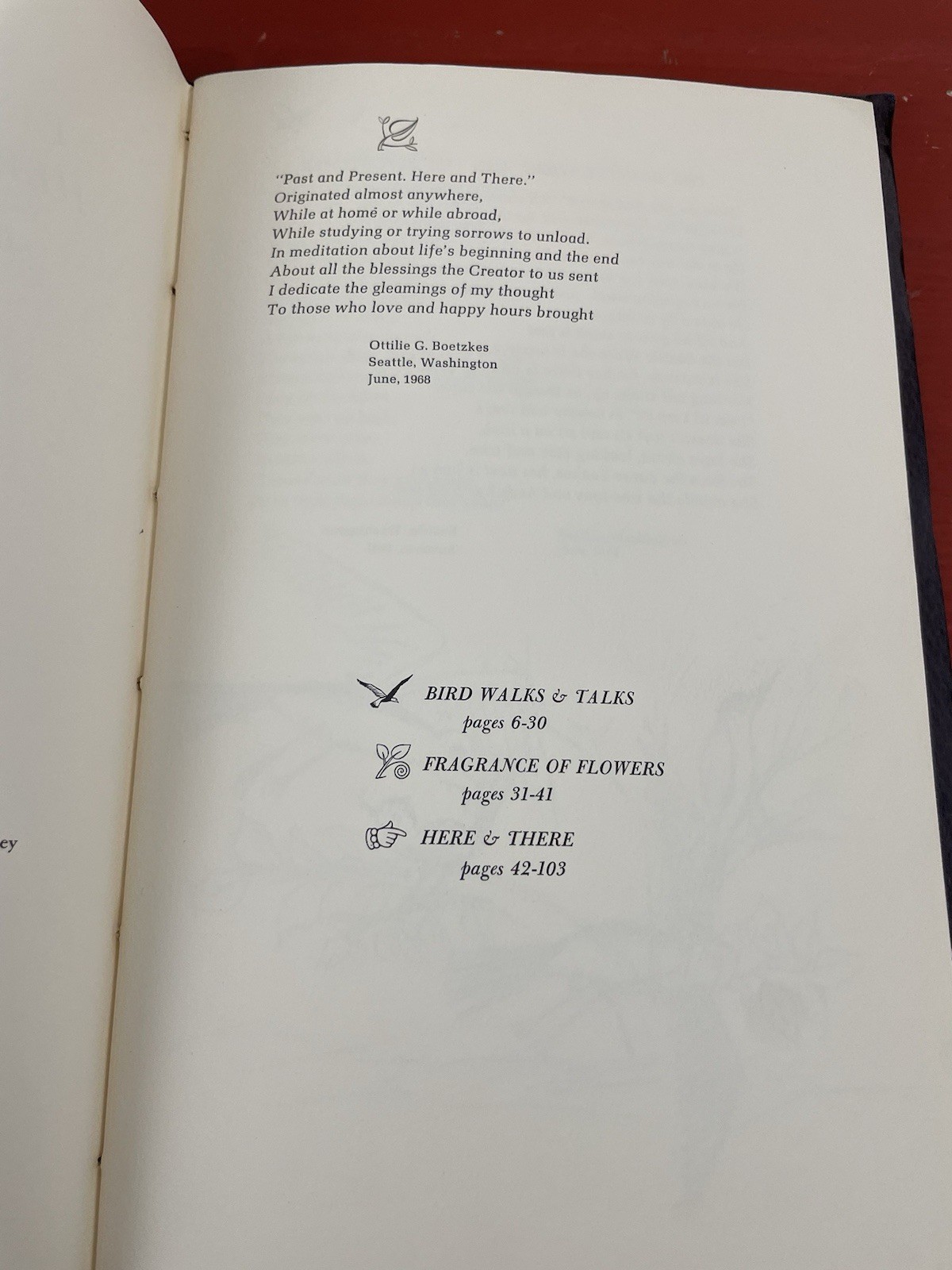Past & Present, Here & There by Otillie G. Boetzkes PB VTG Poetry Nature 1966