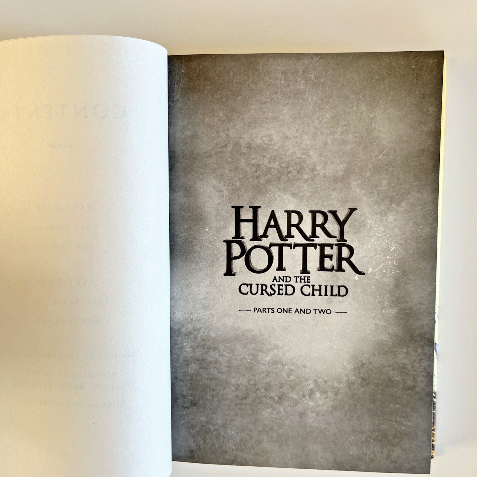 Harry Potter and the Cursed Child – Parts One & Two: The Official Script 1st Ed