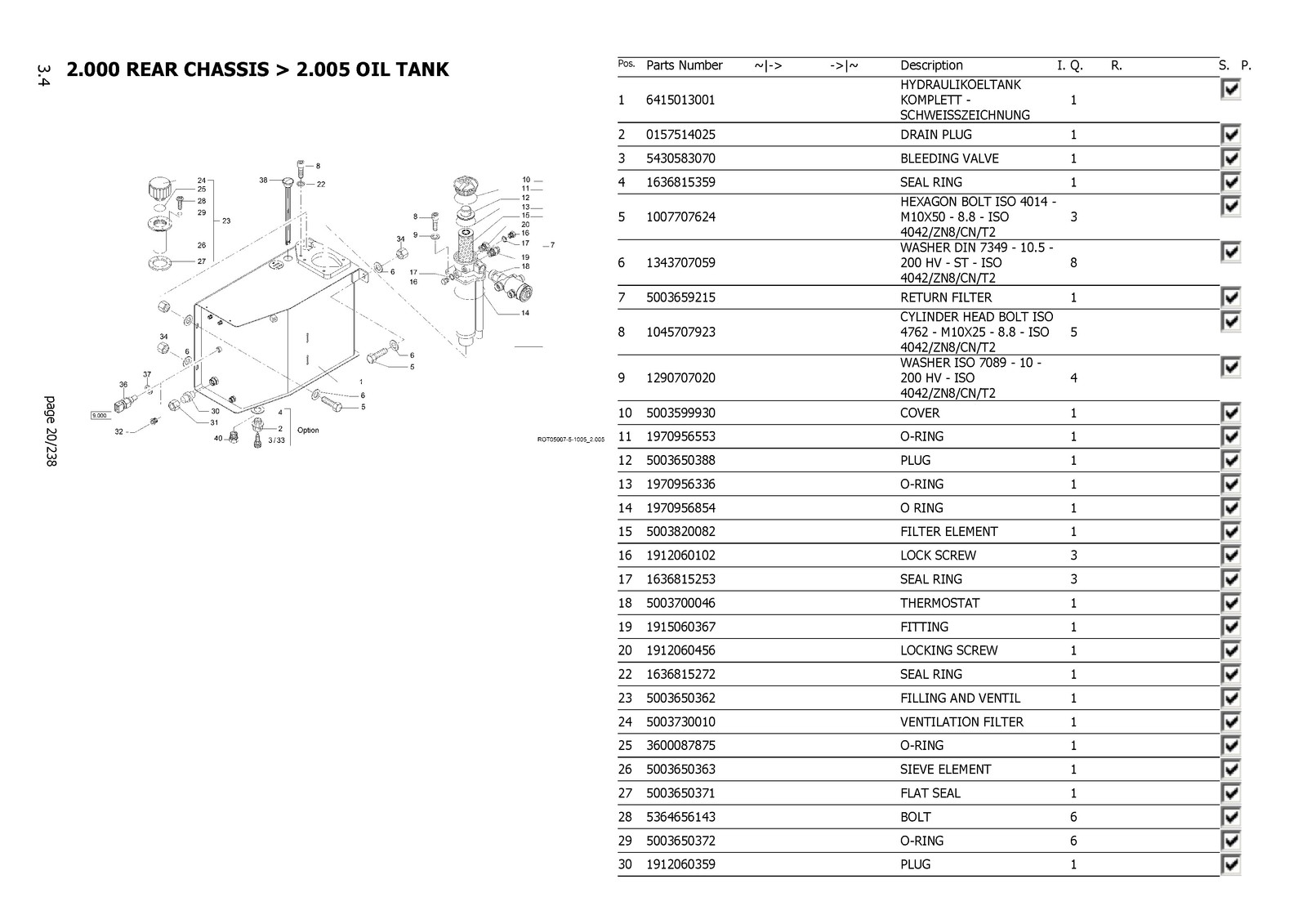 YANMAR V100 Wheel Loader Parts Catalog Manual SN YCG0V10000500103 Up – BINDER