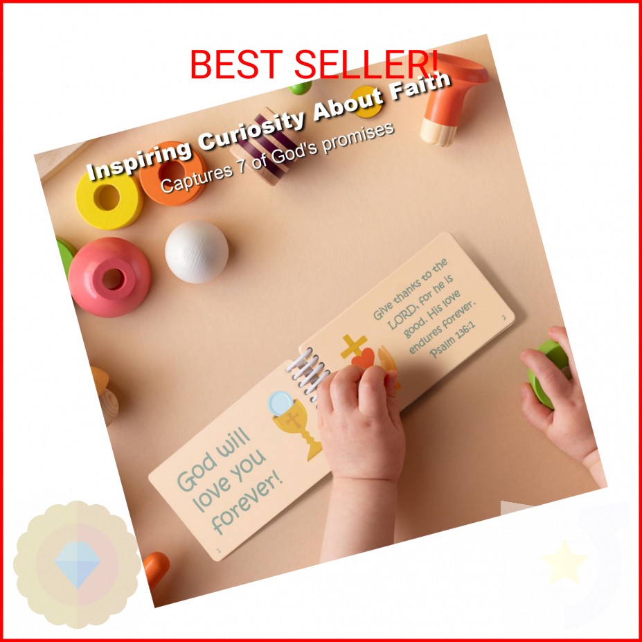 God&rsquo;s Promises Book 5×3×0.5 in – Baptism Gifts Idea for Boys Girls Baby Kid Gods