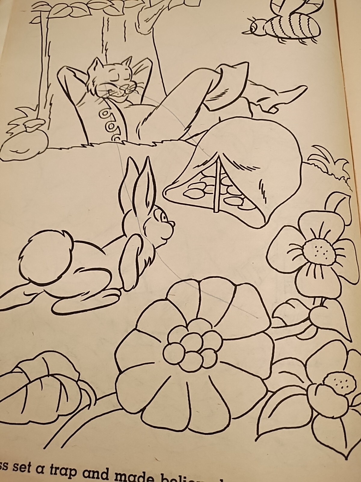 *16 Pages Used*1970s Puss In Boots Giant Coloring Book